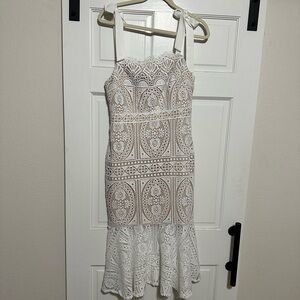 Bridal Shower White Lace Dress